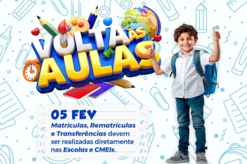 Aulas da Rede Municipal de Ensino de Piraí do Sul começam nesta quinta-feira, 5 de fevereiro