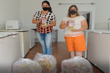 Deputada Federal Aline Sleutjes por intermédio da Vereadora Mariana Zadra, entregaram 800 Kg de polpa de frutas congeladas a SETEP de Piraí do Sul.