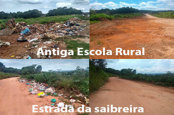 Prefeitura recolhe lixo na estrada da saibreira e, no fundo da Escola Rural