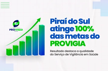 Piraí do Sul atinge 100% das metas do Provigia e se destaca na Vigilância em Saúde