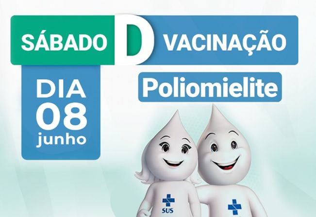 Dia D de vacinação contra a paralisia infantil  será no sábado, dia 8