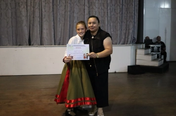 Foto - FORMAÇÃO DOS ALUNOS DE DANÇA GAÚCHA